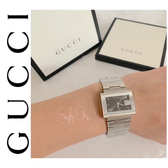 SOLD ‼️NWT authentic GUCCI square G Silver watch - Picture 3 of 8
